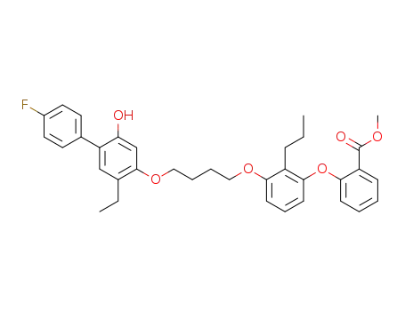 2-{3-[4-(5-Ethyl-4'-fluoro-2-hydroxy-biphenyl-4-yloxy)-butoxy]-2-propyl-phenoxy}-benzoic acid methyl ester