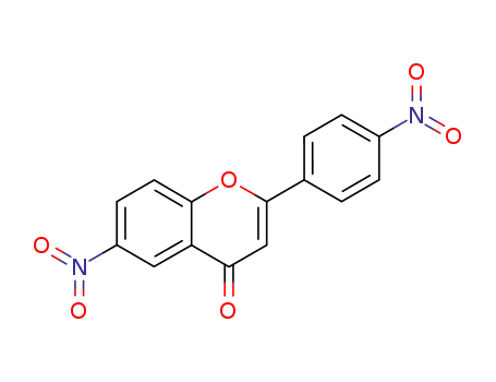 Molecular Structure of 158555-11-4 (4H-1-Benzopyran-4-one, 6-nitro-2-(4-nitrophenyl)-)