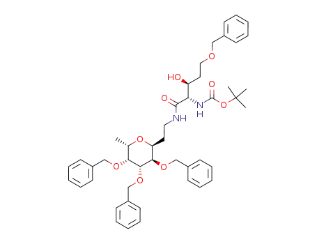 {(1S,2S)-4-Benzyloxy-2-hydroxy-1-[2-((2S,3R,4R,5R,6S)-3,4,5-tris-benzyloxy-6-methyl-tetrahydro-pyran-2-yl)-ethylcarbamoyl]-butyl}-carbamic acid tert-butyl ester