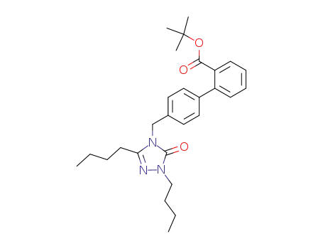 Molecular Structure of 139476-15-6 ([1,1'-Biphenyl]-2-carboxylic acid,
4'-[(1,3-dibutyl-1,5-dihydro-5-oxo-4H-1,2,4-triazol-4-yl)methyl]-,
1,1-dimethylethyl ester)
