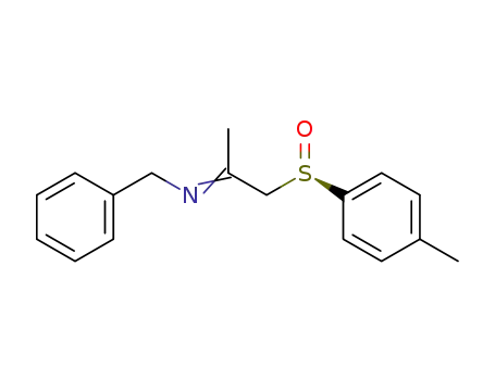 Benzyl-[1-methyl-2-((R)-toluene-4-sulfinyl)-eth-(E)-ylidene]-amine