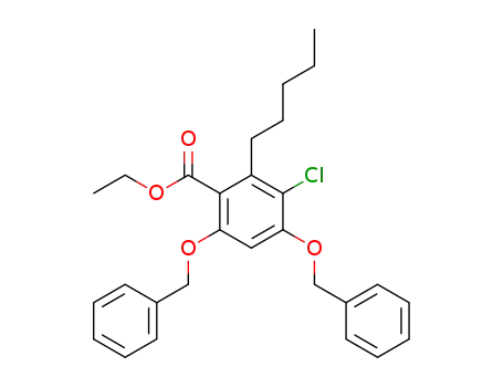 4,6-Bis-benzyloxy-3-chloro-2-pentyl-benzoic acid ethyl ester