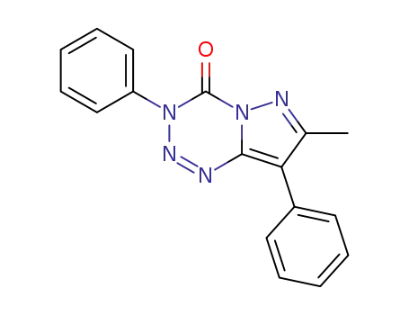 7-Methyl-3,8-diphenyl-pyrazolo<5,1-d>-1,2,3,5-tetrazin-4(3H)-on