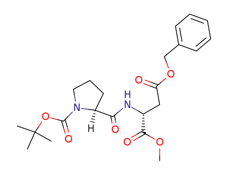 Molecular Structure of 195301-88-3 (β-benzyl [(2S)-N-(tert-butoxycarbonyl)prolyl][α-methyl (2R)-aspartate] diester)