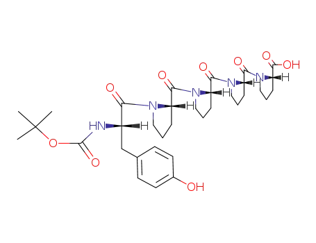 L-Proline,
1-[1-[1-[1-[N-[(1,1-dimethylethoxy)carbonyl]-L-tyrosyl]-L-prolyl]-L-prolyl]-L-
prolyl]-