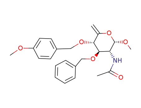 N-[(2S,3R,4R,5S)-4-Benzyloxy-2-methoxy-5-(4-methoxy-benzyloxy)-6-methylene-tetrahydro-pyran-3-yl]-acetamide