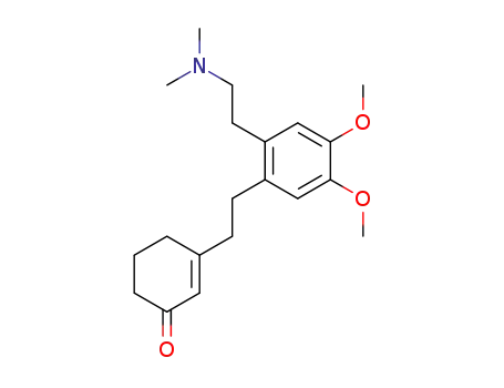 Molecular Structure of 80759-02-0 (2-Cyclohexen-1-one,
3-[2-[2-[2-(dimethylamino)ethyl]-4,5-dimethoxyphenyl]ethyl]-)
