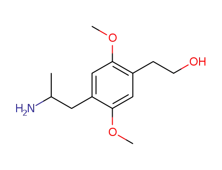 Molecular Structure of 121649-04-5 (2-[4-(2-Amino-propyl)-2,5-dimethoxy-phenyl]-ethanol)
