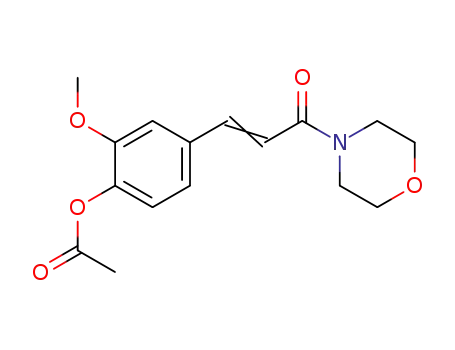 Molecular Structure of 16562-72-4 (4-[3-(4-Acetoxy-3-methoxyphenyl)-1-oxo-2-propenyl]morpholine)