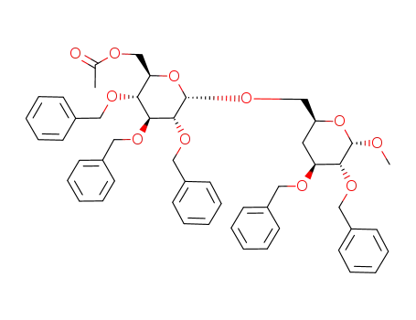 Acetic acid (2R,3R,4S,5R,6S)-3,4,5-tris-benzyloxy-6-((2S,4S,5R,6S)-4,5-bis-benzyloxy-6-methoxy-tetrahydro-pyran-2-ylmethoxy)-tetrahydro-pyran-2-ylmethyl ester