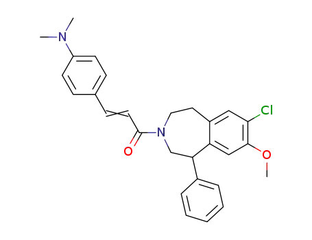 (E)-1-(7-Chloro-8-methoxy-1-phenyl-1,2,4,5-tetrahydro-benzo[d]azepin-3-yl)-3-(4-dimethylamino-phenyl)-propenone