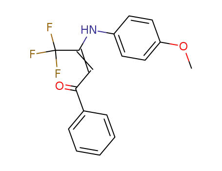 (E)-4,4,4-Trifluoro-3-(4-methoxy-phenylamino)-1-phenyl-but-2-en-1-one