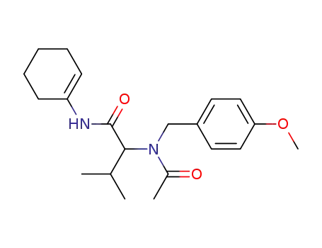 Molecular Structure of 171070-14-7 (2-[Acetyl-(4-methoxy-benzyl)-amino]-N-cyclohex-1-enyl-3-methyl-butyramide)
