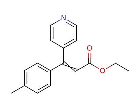 2-Propenoic acid, 3-(4-methylphenyl)-3-(4-pyridinyl)-, ethyl ester