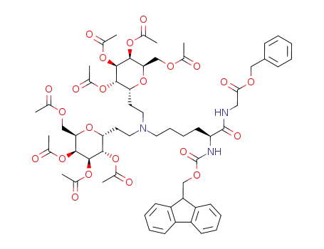 [(S)-6-{Bis-[2-((2R,3S,4R,5S,6R)-3,4,5-triacetoxy-6-acetoxymethyl-tetrahydro-pyran-2-yl)-ethyl]-amino}-2-(9H-fluoren-9-ylmethoxycarbonylamino)-hexanoylamino]-acetic acid benzyl ester
