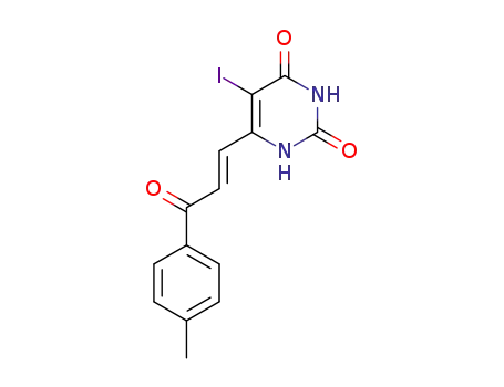 2,4(1H,3H)-Pyrimidinedione,
5-iodo-6-[3-(4-methylphenyl)-3-oxo-1-propenyl]-, (E)-