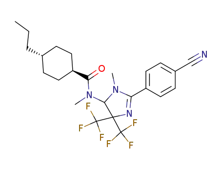 trans-N-[2-(4-cyanophenyl)-4,5-dihydro-1-methyl-4,4-bis(trifluoromethyl)-1H-imidazol-5-yl]-N-methyl-4-propylcyclohexanecarboxamide