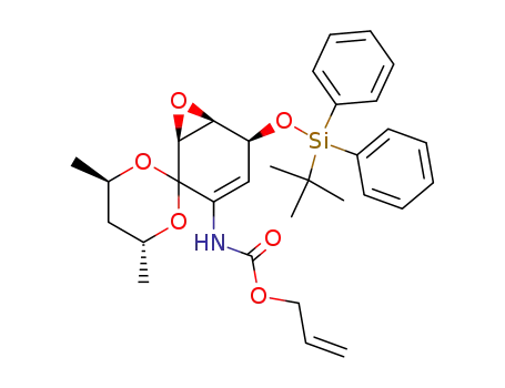 Molecular Structure of 174531-90-9 ((2R,4R,7S,8R,9S)-11-<(allyloxycarbonyl)amino>-9-(tert-butyldiphenylsilyloxy)-7,8-epoxy-2,4-dimethyl-1,5-dioxaspiro<5.5>non-10-ene)