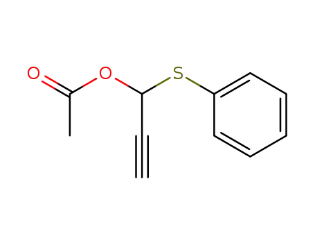 Molecular Structure of 64732-25-8 (2-Propyn-1-ol, 1-(phenylthio)-, acetate)