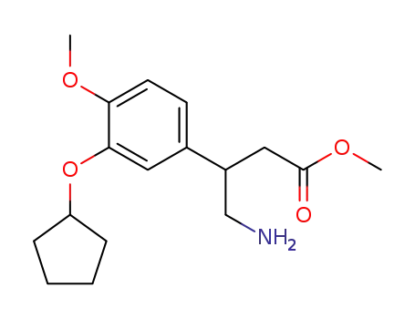 4-Amino-3-(3-cyclopentyloxy-4-methoxy-phenyl)-butyric acid methyl ester