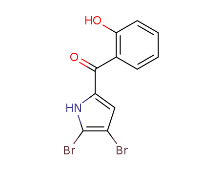 Molecular Structure of 31161-53-2 (Methanone, (4,5-dibromo-1H-pyrrol-2-yl)(2-hydroxyphenyl)-)