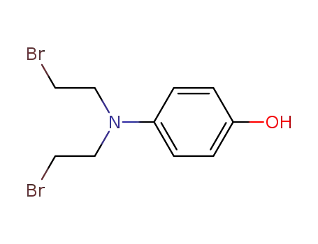 Molecular Structure of 21667-05-0 (p-(Bis(2-bromoethyl)amino)phenol)