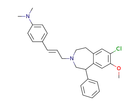 {4-[(E)-3-(7-Chloro-8-methoxy-1-phenyl-1,2,4,5-tetrahydro-benzo[d]azepin-3-yl)-propenyl]-phenyl}-dimethyl-amine