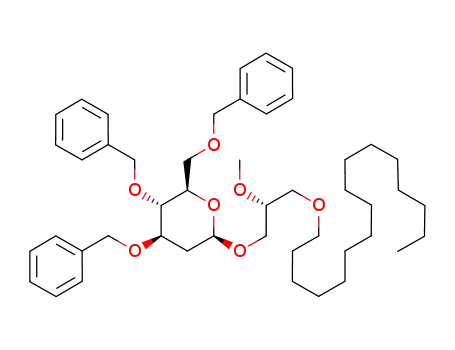 (2R,3S,4R,6R)-3,4-Bis-benzyloxy-2-benzyloxymethyl-6-((R)-3-hexadecyloxy-2-methoxy-propoxy)-tetrahydro-pyran