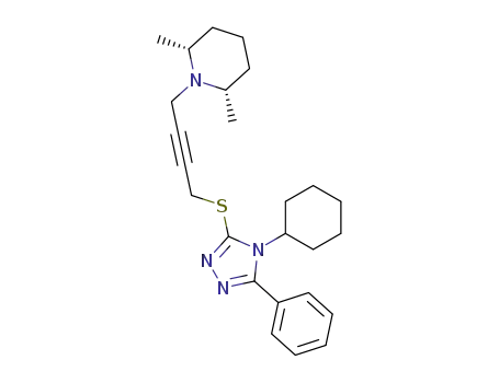 (2S,6R)-1-[4-(4-Cyclohexyl-5-phenyl-4H-[1,2,4]triazol-3-ylsulfanyl)-but-2-ynyl]-2,6-dimethyl-piperidine