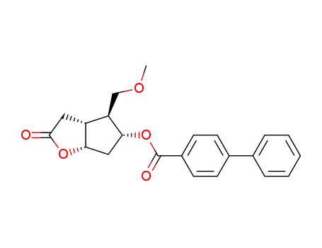 (3aα,4α,5β,6aα)-(-)-hexahydro-4-(methoxymethyl)-5-<(4-phenylphenyl)carboxy>-2H-cyclopenta<b>furan-2-one