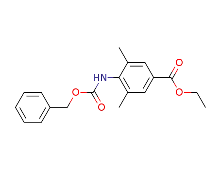 Molecular Structure of 153304-59-7 (Ethyl N-Carbobenzoxy-4-amino-3,5-dimethylbenzoate)