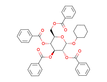 Molecular Structure of 6899-46-3 (cyclohexyl 2,3,4,6-tetra-O-benzoyl-α-D-glucopyranoside)