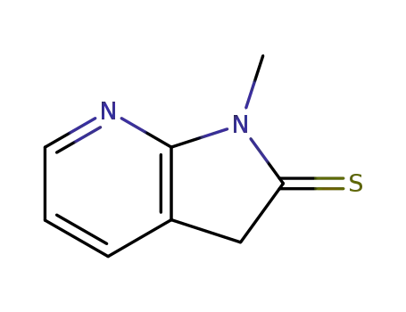 Molecular Structure of 156136-85-5 (2H-Pyrrolo[2,3-b]pyridine-2-thione,  1,3-dihydro-1-methyl-)
