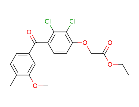 Acetic acid, [2,3-dichloro-4-(3-methoxy-4-methylbenzoyl)phenoxy]-,
ethyl ester