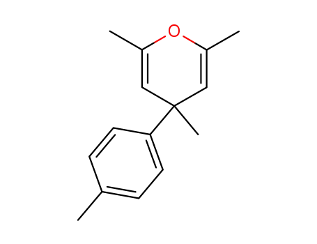 Molecular Structure of 112521-06-9 (4H-Pyran, 2,4,6-trimethyl-4-(4-methylphenyl)-)