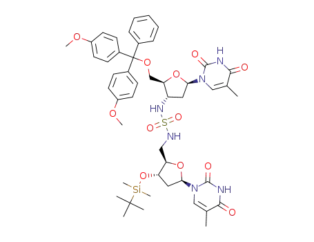 5'-O-(4,4'-dimethoxytrityl)-3'-deoxythymidin-3'-ylsulfamido-[3'(N)->5'(N)]-3'-O-(tert-butyldimethylsilyl)-5'-deoxythymidine