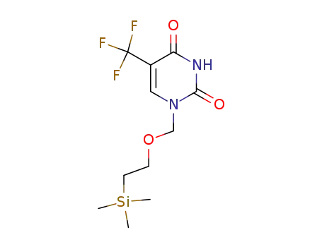 Molecular Structure of 199444-41-2 (5-trifluoromethyl-1-(2-trimethylsilyl)ethoxymethyl-pyrimidine-2,4-dione)