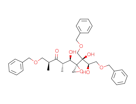 (1R,2S,4S)-5-Benzyloxy-1-[(S)-2-((1S,2R)-3-benzyloxy-1-benzyloxymethyl-1,2-dihydroxy-propyl)-oxiranyl]-1-hydroxy-2,4-dimethyl-pentan-3-one