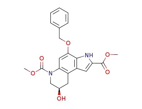 (R)-4-Benzyloxy-8-hydroxy-8,9-dihydro-3H,7H-pyrrolo[3,2-f]quinoline-2,6-dicarboxylic acid dimethyl ester