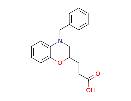 Molecular Structure of 212578-60-4 (3-(4-benzyl-3,4-dihydro-2H-1,4-benzoxazin-2-yl)propionic acid)
