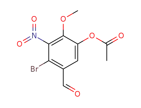 Acetic acid 4-bromo-5-formyl-2-methoxy-3-nitro-phenyl ester