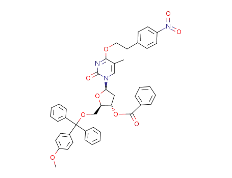 Thymidine,
5'-O-[(4-methoxyphenyl)diphenylmethyl]-4-O-[2-(4-nitrophenyl)ethyl]-,
3'-benzoate