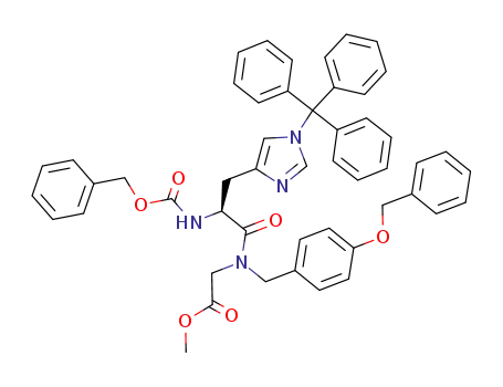 {(4-Benzyloxy-benzyl)-[(S)-2-benzyloxycarbonylamino-3-(1-trityl-1H-imidazol-4-yl)-propionyl]-amino}-acetic acid methyl ester