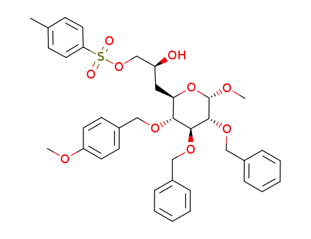 Toluene-4-sulfonic acid (S)-3-[(2R,3R,4S,5R,6S)-4,5-bis-benzyloxy-6-methoxy-3-(4-methoxy-benzyloxy)-tetrahydro-pyran-2-yl]-2-hydroxy-propyl ester