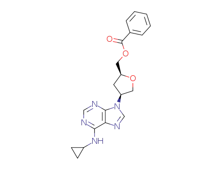 2(S)-(O-benzoylmethyl)-4(S)-(6-cyclopropylamino-9H-purin-9-yl)tetrahydrofuran