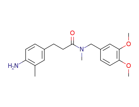Molecular Structure of 143665-53-6 (3-(4-Amino-3-methyl-phenyl)-N-(3,4-dimethoxy-benzyl)-N-methyl-propionamide)