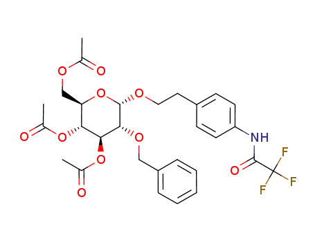 2-(4-trifluoroacetamidophenyl)ethyl 3,4,6-tri-O-acetyl-2-O-benzyl-α-D-glucopyranoside