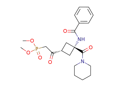 cis-1-(benzoylamino)-3-<2-(dimethoxyphosphoryl)acetyl>cyclobutane-1-N,N-pentamethylenecarboxamide