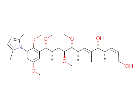 (2Z,4S,5R,6E,8S,9R,10S,12S,13R)-13-<3'-(2'',5''-dimethylpyrrol-1''-yl)-2',5'-dimethoxyphenyl>-9,10,13-trimethoxy-4,6,8,12-tetramethyl-2,6-tridecadien-1,5-diol