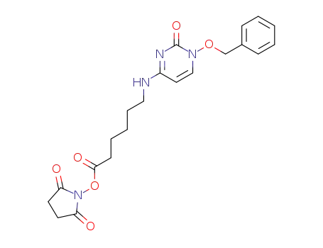Molecular Structure of 189497-25-4 (2,5-Pyrrolidinedione,
1-[[6-[[1,2-dihydro-2-oxo-1-(phenylmethoxy)-4-pyrimidinyl]amino]-1-oxo
hexyl]oxy]-)